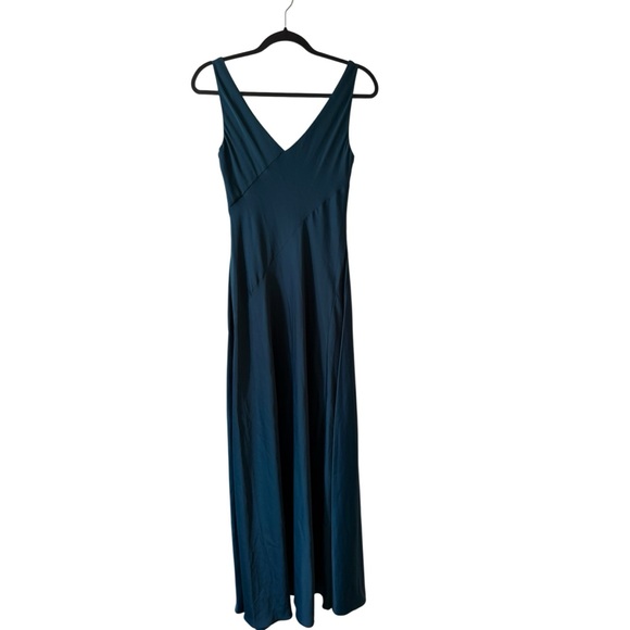 Lauren Ralph Lauren Satin Dress Women's 6 Green Gown Maxi Sleeveless New -  mordernwear.com